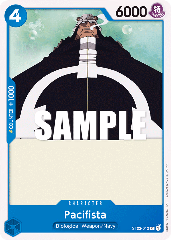 Pacifista One Piece card (ST03-012, Starter Deck 3: The Seven Warlords of The Sea)