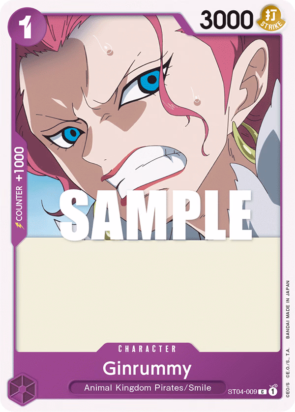 Ginrummy One Piece card (ST04-009, Starter Deck 4: Animal Kingdom Pirates)