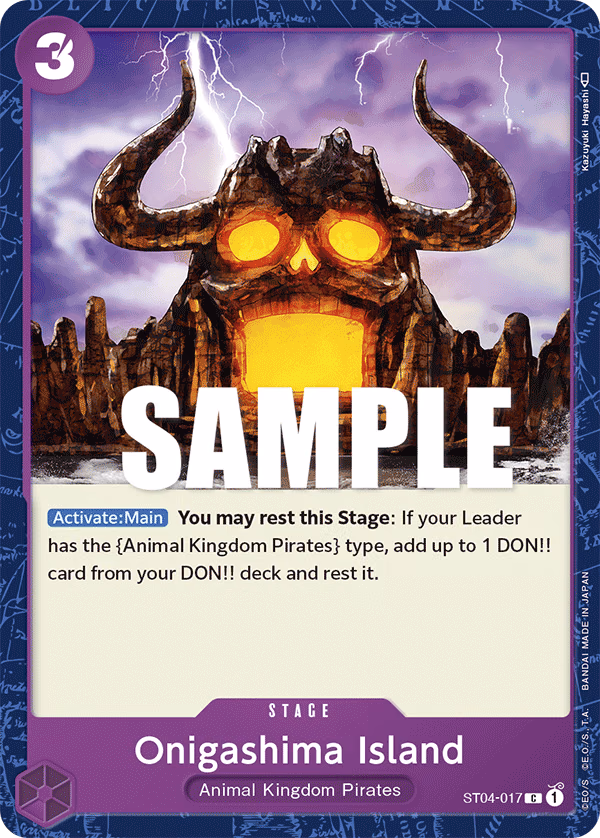 Onigashima Island One Piece card (ST04-017, Starter Deck 4: Animal Kingdom Pirates)