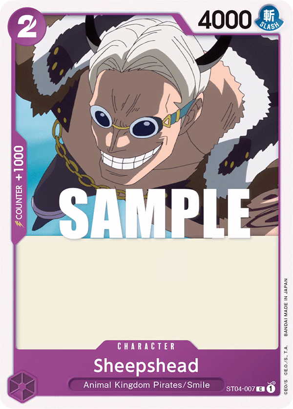 Sheepshead One Piece card (ST04-007, Starter Deck 4: Animal Kingdom Pirates)