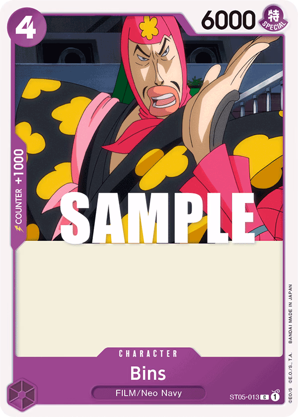 Bins One Piece card (ST05-013, Starter Deck 5: Film Edition)