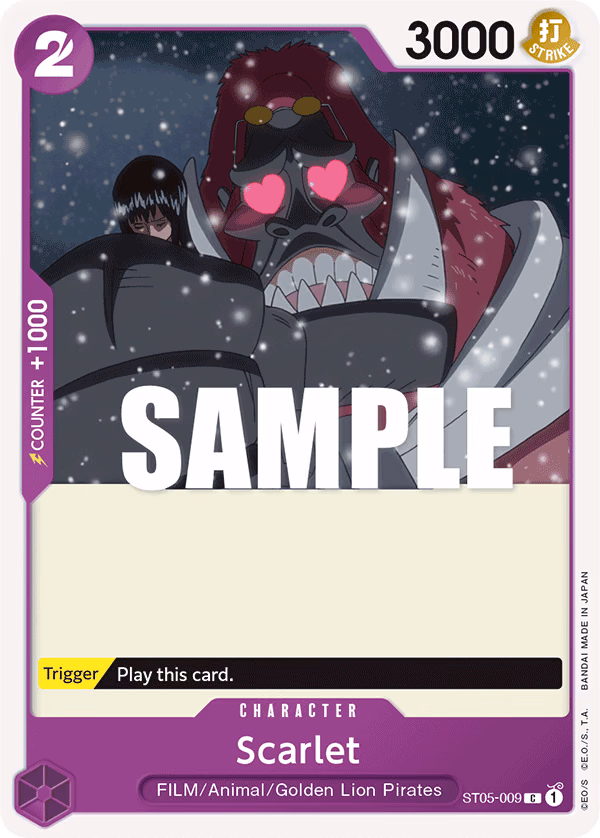 Scarlet One Piece card (ST05-009, Starter Deck 5: Film Edition)