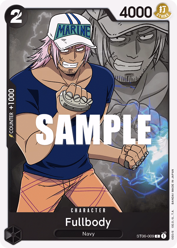 Fullbody One Piece card (ST06-009, Starter Deck 6: Absolute Justice)