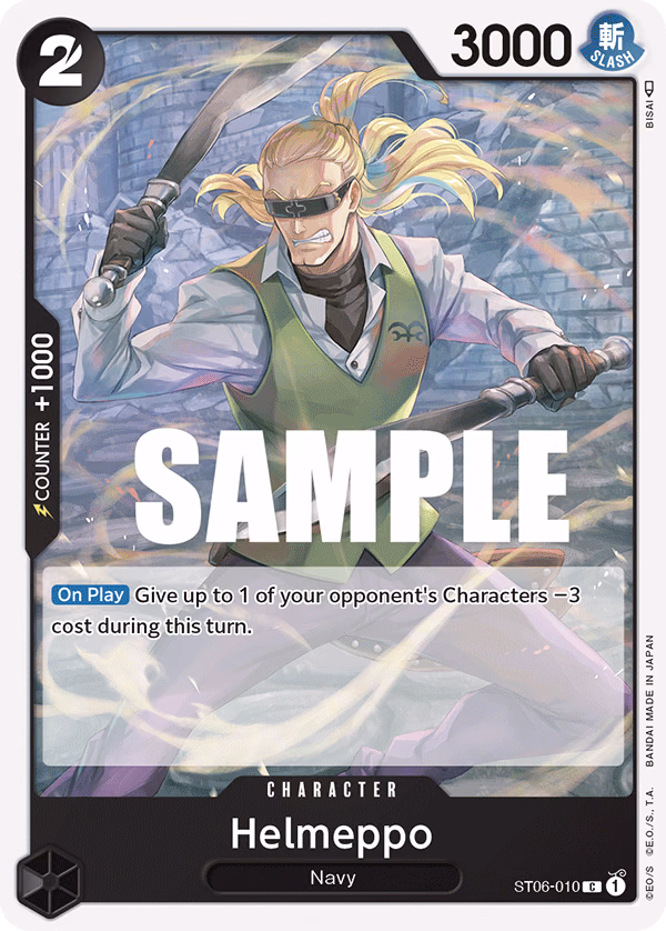 Helmeppo One Piece card (ST06-010, Starter Deck 6: Absolute Justice)