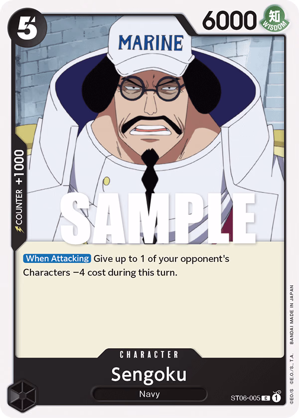 Sengoku One Piece card (ST06-005, Starter Deck 6: Absolute Justice)