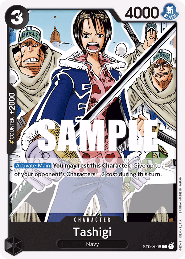 Tashigi One Piece card (ST06-006, Starter Deck 6: Absolute Justice)