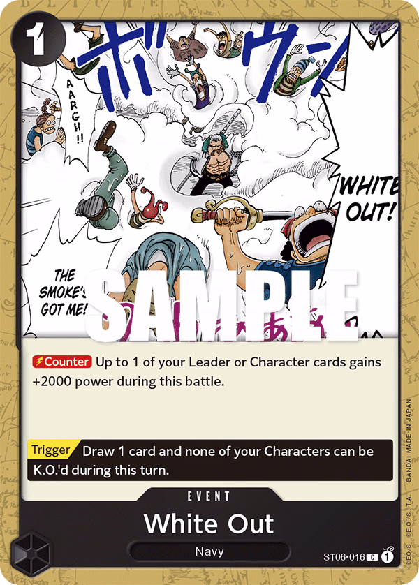 White Out One Piece card (ST06-016, Starter Deck 6: Absolute Justice)