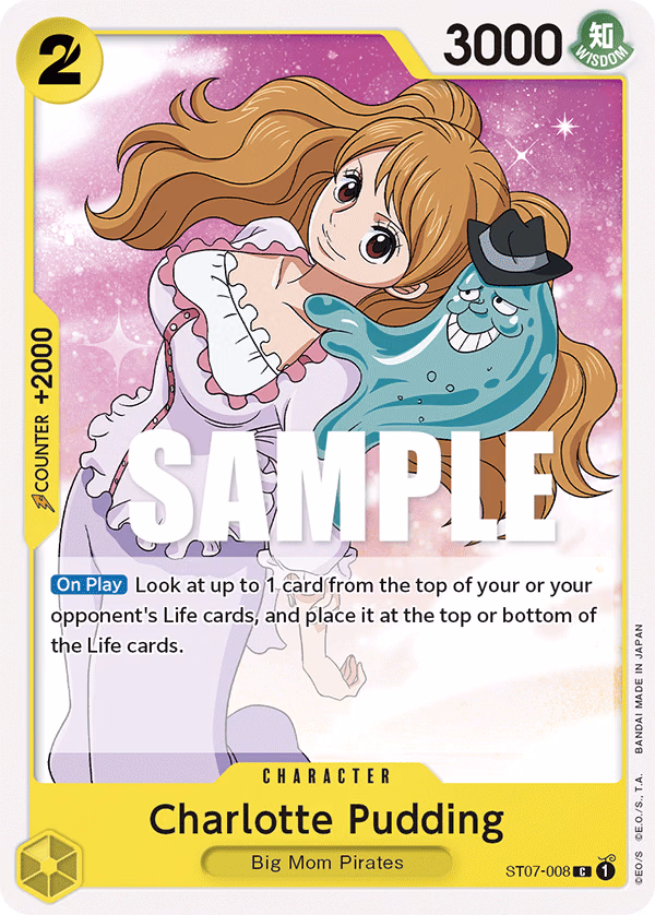 Charlotte Pudding One Piece card (ST07-008, Starter Deck 7: Big Mom Pirates)
