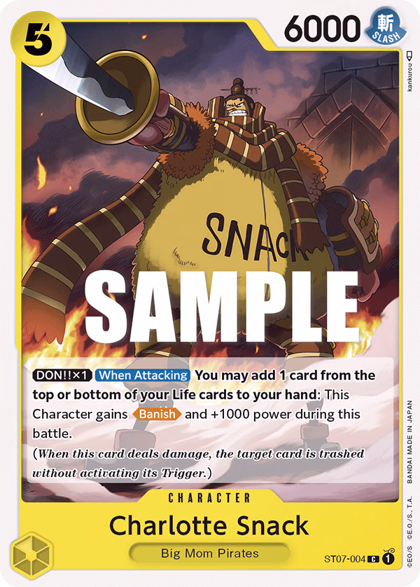 Charlotte Snack One Piece card (ST07-004, Starter Deck 7: Big Mom Pirates)