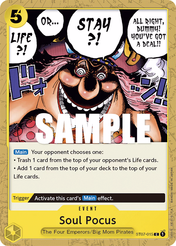 Soul Pocus One Piece card (ST07-015, Starter Deck 7: Big Mom Pirates)