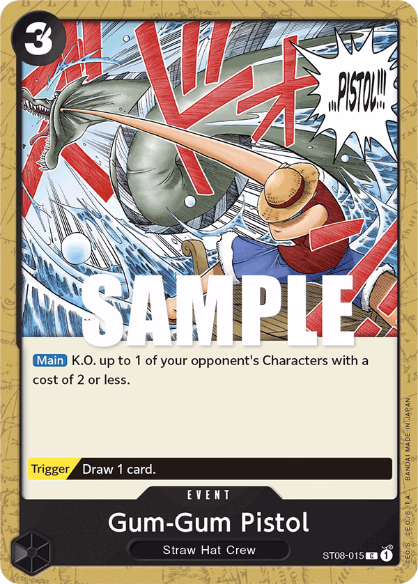 Gum-Gum Pistol One Piece card (ST08-015, Starter Deck 8: Monkey.D.Luffy)
