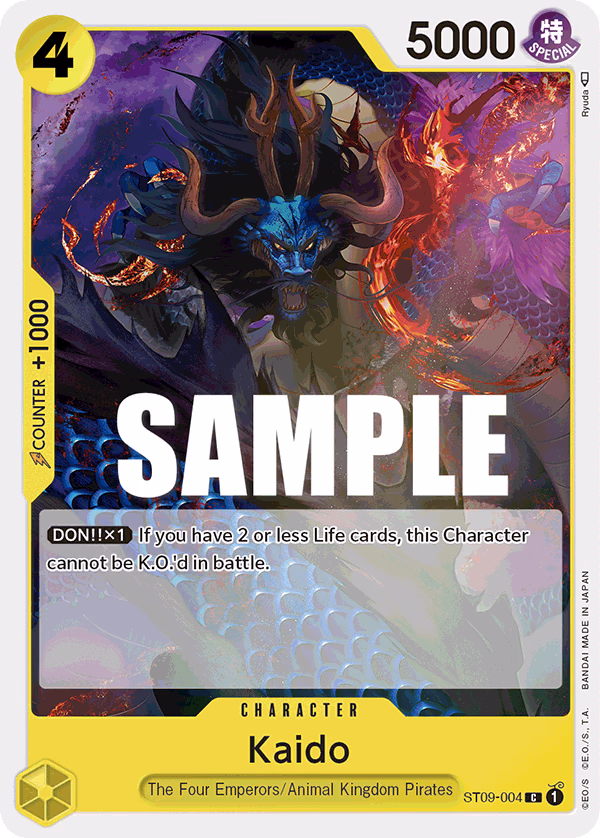 Kaido One Piece card (ST09-004, Starter Deck 9: Yamato)