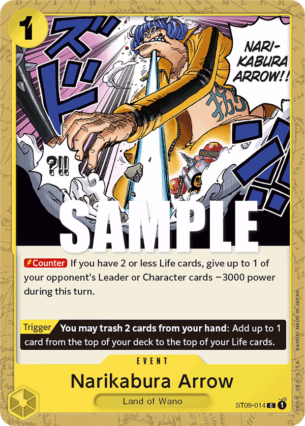 Narikabura Arrow One Piece card (ST09-014, Starter Deck 9: Yamato)