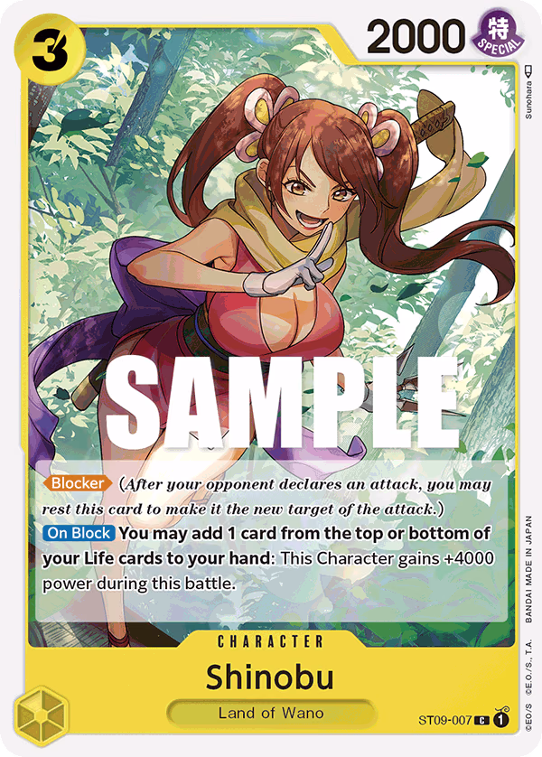 Shinobu One Piece card (ST09-007, Starter Deck 9: Yamato)