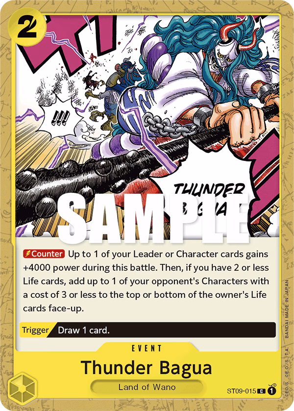 Thunder Bagua One Piece card (ST09-015, Starter Deck 9: Yamato)