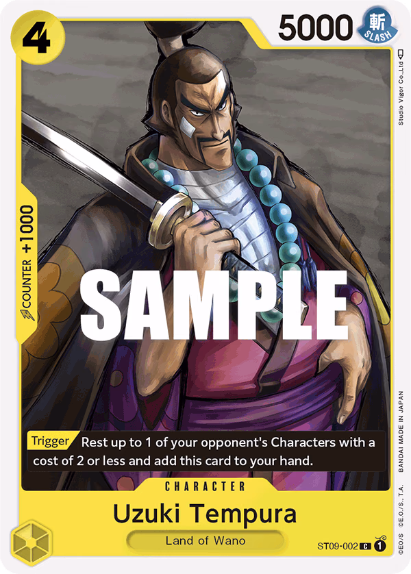 Uzuki Tempura One Piece card (ST09-002, Starter Deck 9: Yamato)
