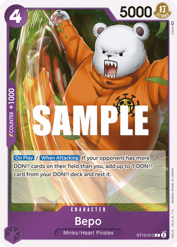 Bepo One Piece card (ST10-012, Ultra Deck: The Three Captains)