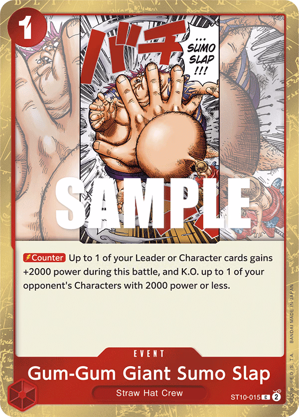 Gum-Gum Giant Sumo Slap One Piece card (ST10-015, Ultra Deck: The Three Captains)