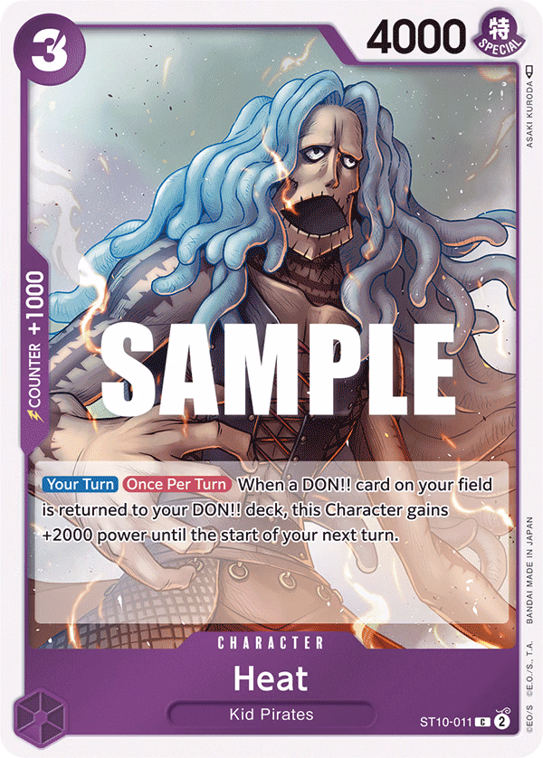 Heat One Piece card (ST10-011, Ultra Deck: The Three Captains)