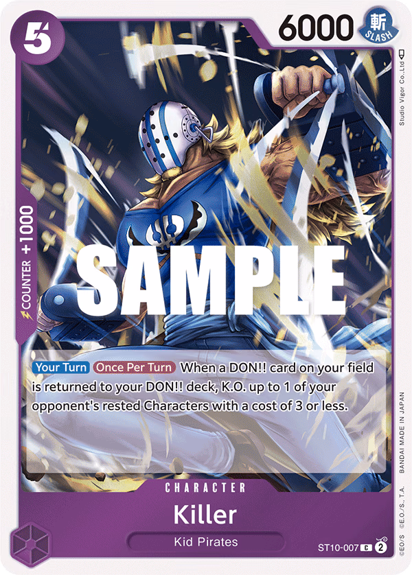 Killer One Piece card (ST10-007, Ultra Deck: The Three Captains)
