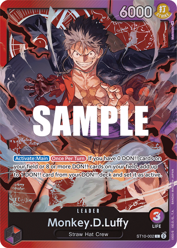 Monkey.D.Luffy One Piece card (ST10-002, Ultra Deck: The Three Captains)