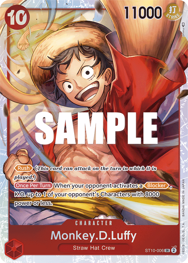 Monkey.D.Luffy One Piece card (ST10-006, Ultra Deck: The Three Captains)