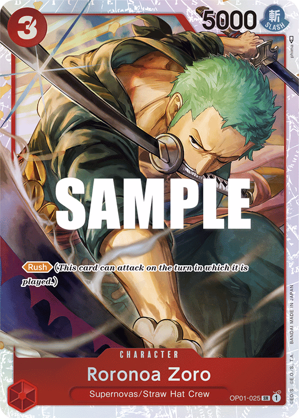 Roronoa Zoro (Ultra Deck: The Three Captains) One Piece card (OP01-025, Ultra Deck: The Three Captains)