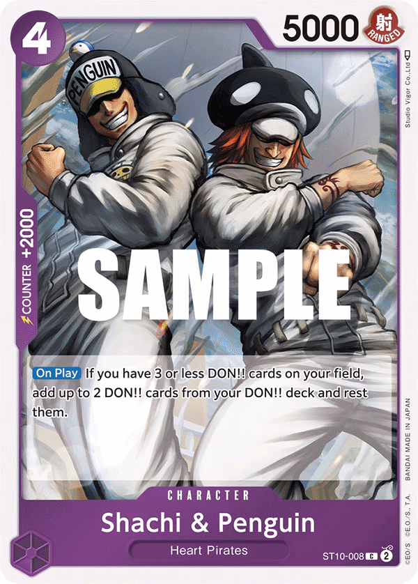 Shachi & Penguin One Piece card (ST10-008, Ultra Deck: The Three Captains)