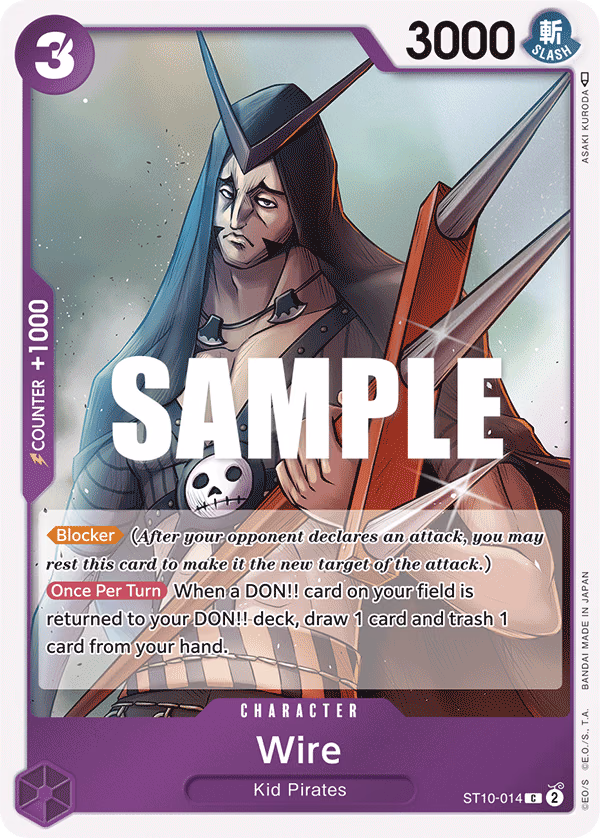 Wire One Piece card (ST10-014, Ultra Deck: The Three Captains)