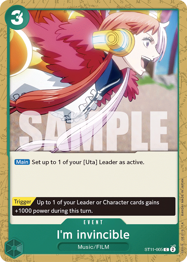 I'm invincible One Piece card (ST11-005, Starter Deck 11: Uta)