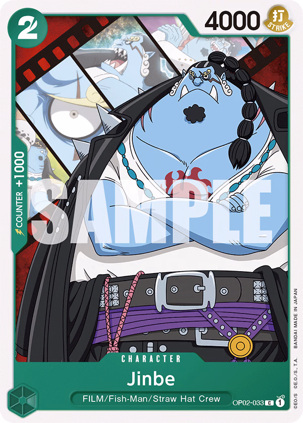 Jinbe (Alt Art) One Piece card (OP02-033, Starter Deck 11: Uta)
