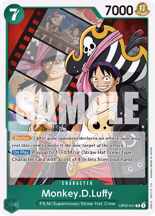 Monkey.D.Luffy (Alt Art) One Piece card (OP02-041, Starter Deck 11: Uta)