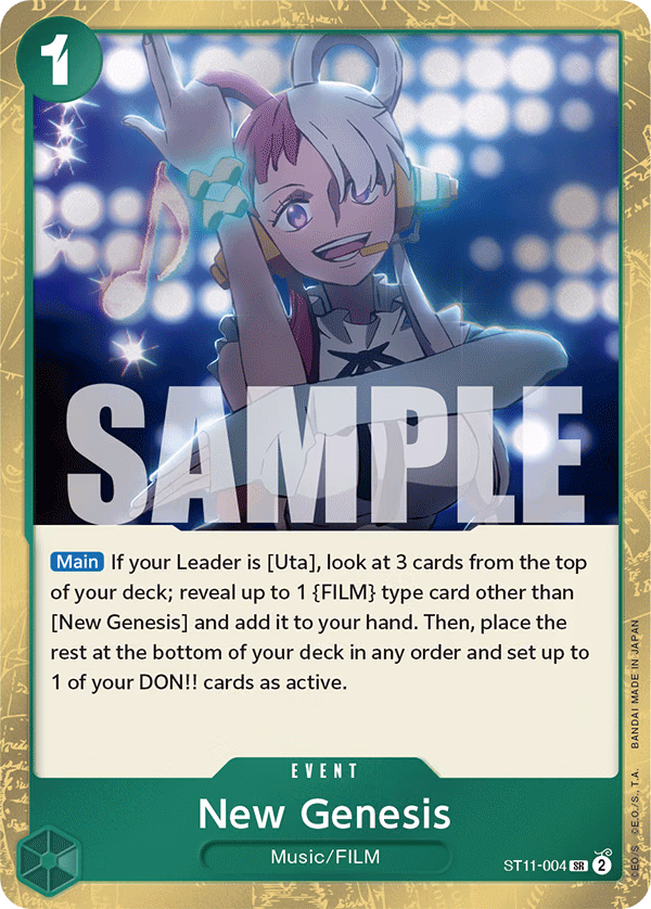 New Genesis One Piece card (ST11-004, Starter Deck 11: Uta)