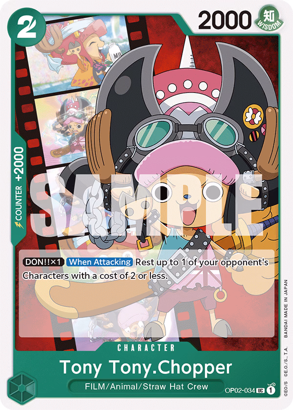 Tony Tony.Chopper (Alt Art) One Piece card (OP02-034, Starter Deck 11: Uta)