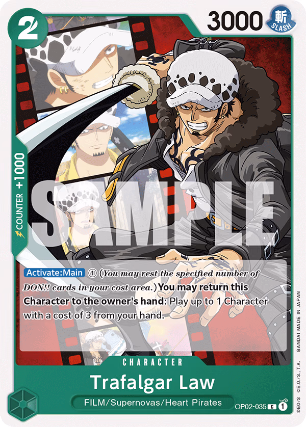 Trafalgar Law (Alt Art) One Piece card (OP02-035, Starter Deck 11: Uta)