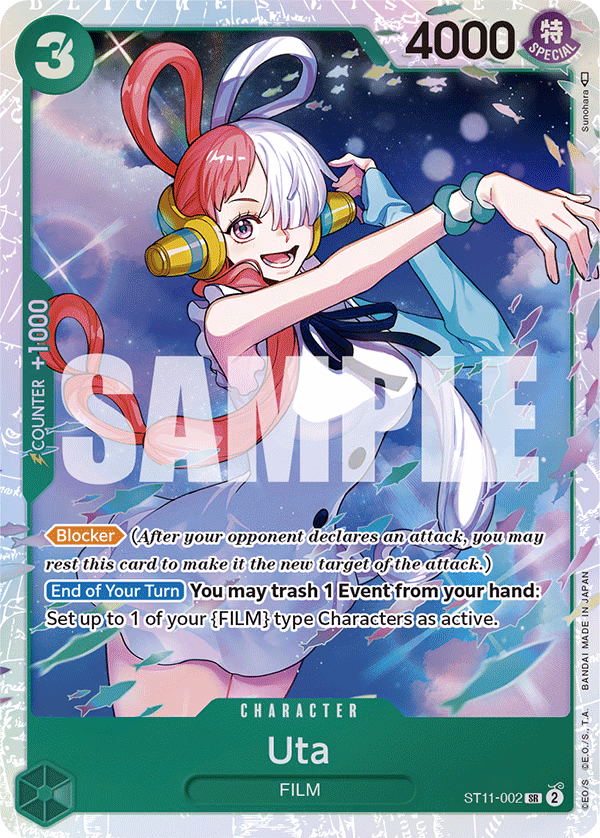 Uta One Piece card (ST11-002, Starter Deck 11: Uta)