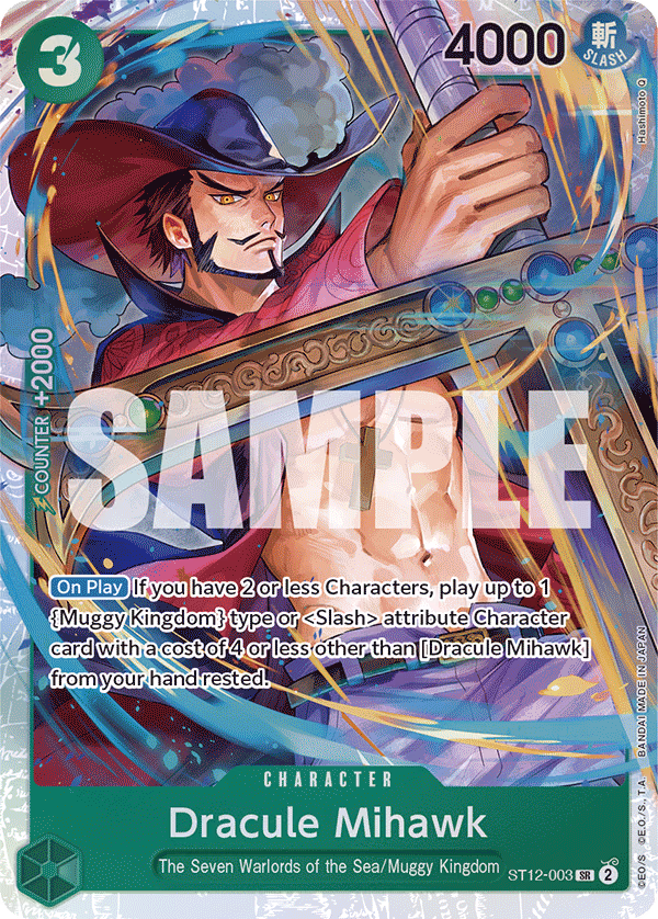 Dracule Mihawk One Piece card (ST12-003, Starter Deck 12: Zoro and Sanji)