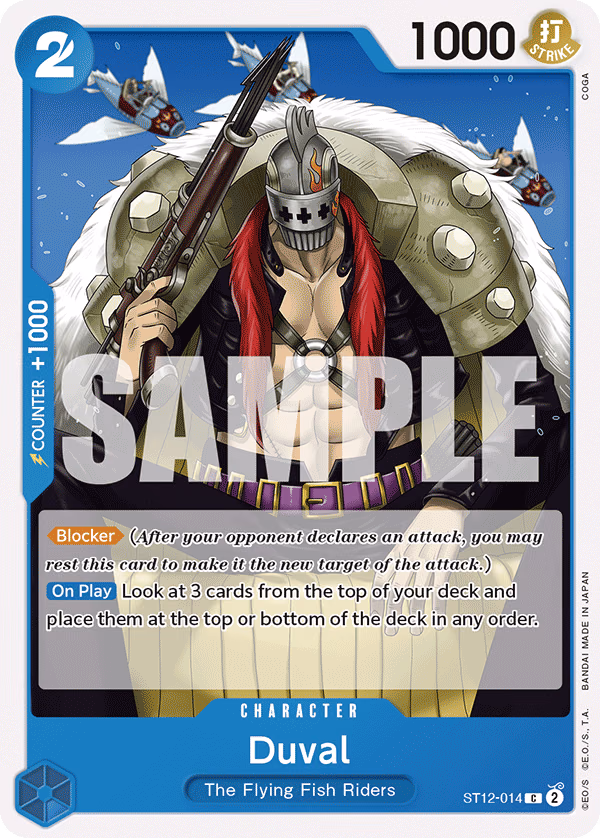 Duval One Piece card (ST12-014, Starter Deck 12: Zoro and Sanji)