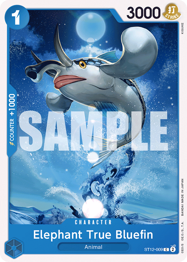 Elephant True Bluefin One Piece card (ST12-009, Starter Deck 12: Zoro and Sanji)