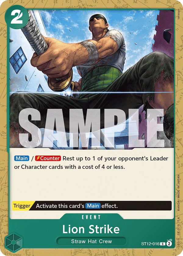 Lion Strike One Piece card (ST12-016, Starter Deck 12: Zoro and Sanji)
