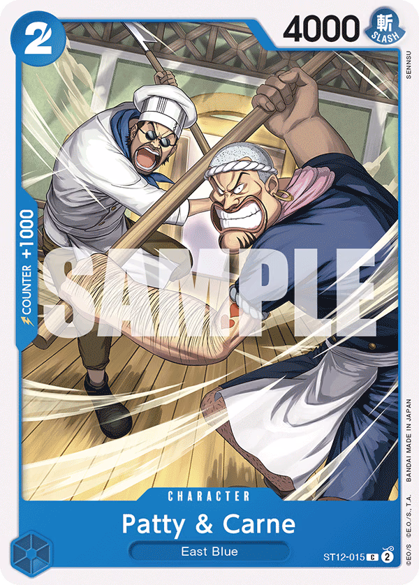 Patty & Carne One Piece card (ST12-015, Starter Deck 12: Zoro and Sanji)