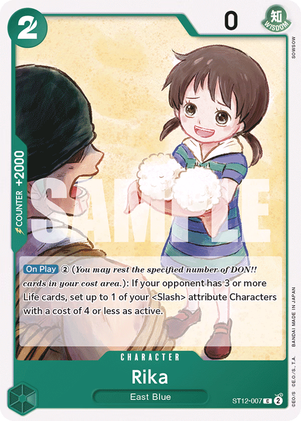 Rika One Piece card (ST12-007, Starter Deck 12: Zoro and Sanji)