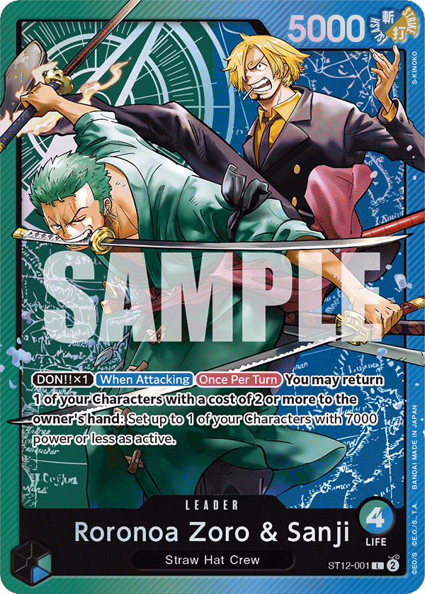 Roronoa Zoro & Sanji One Piece card (ST12-001, Starter Deck 12: Zoro and Sanji)