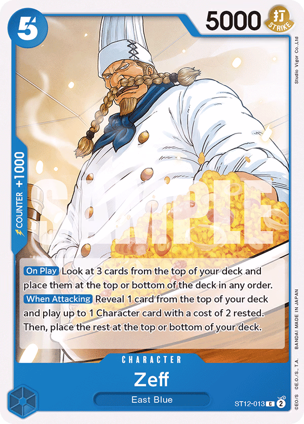 Zeff One Piece card (ST12-013, Starter Deck 12: Zoro and Sanji)