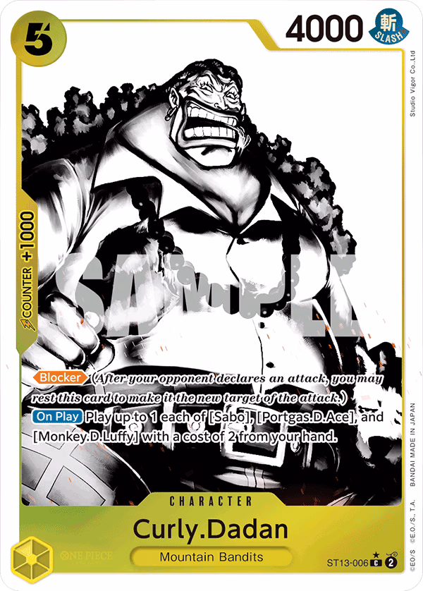 Curly.Dadan (Parallel) One Piece card (ST13-006, Ultra Deck: The Three Brothers)