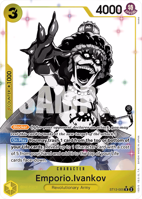 Emporio.Ivankov (Parallel) One Piece card (ST13-005, Ultra Deck: The Three Brothers)