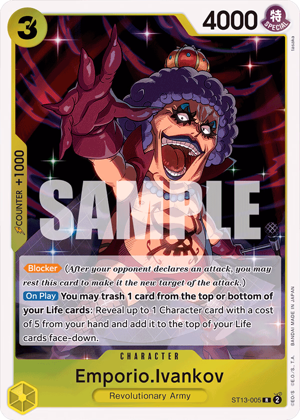 Emporio.Ivankov One Piece card (ST13-005, Ultra Deck: The Three Brothers)
