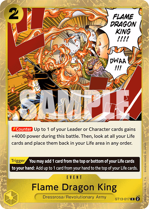 Flame Dragon King One Piece card (ST13-017, Ultra Deck: The Three Brothers)