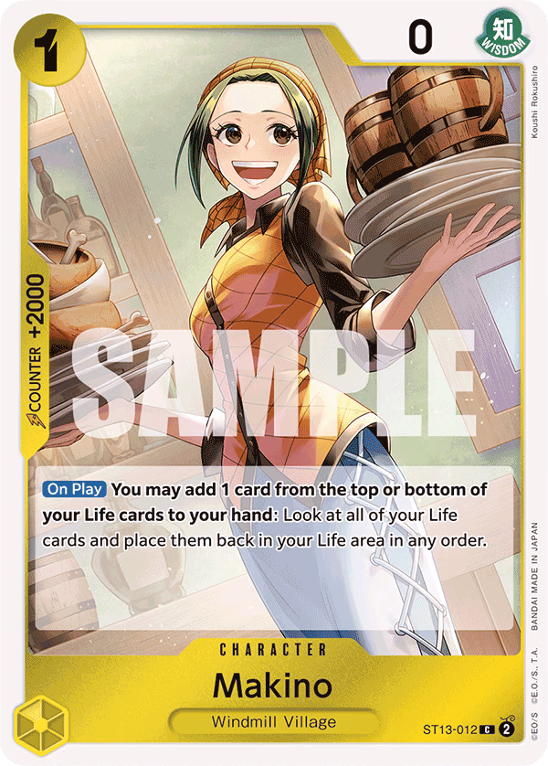 Makino One Piece card (ST13-012, Ultra Deck: The Three Brothers)