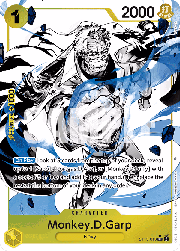 Monkey.D.Garp (Parallel) One Piece card (ST13-013, Ultra Deck: The Three Brothers)